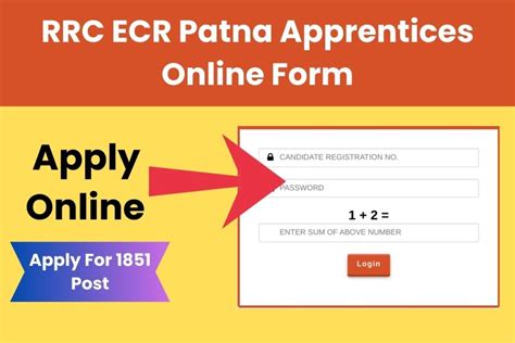 RRC ECR Patna Apprentices Online Form 2023 Apply For 1851 Post