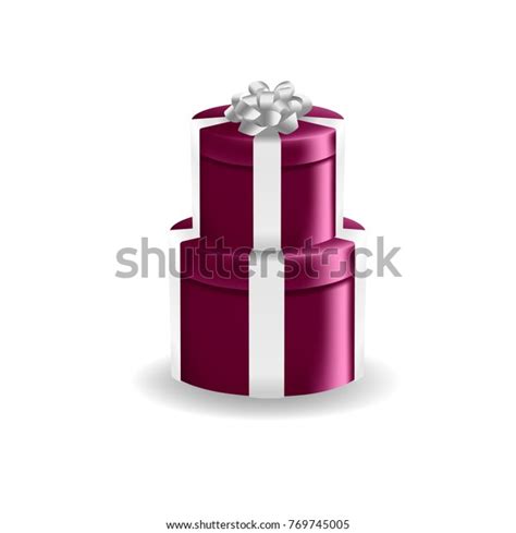 3d Realistic T Box White Bow Stock Vector Royalty Free 769745005