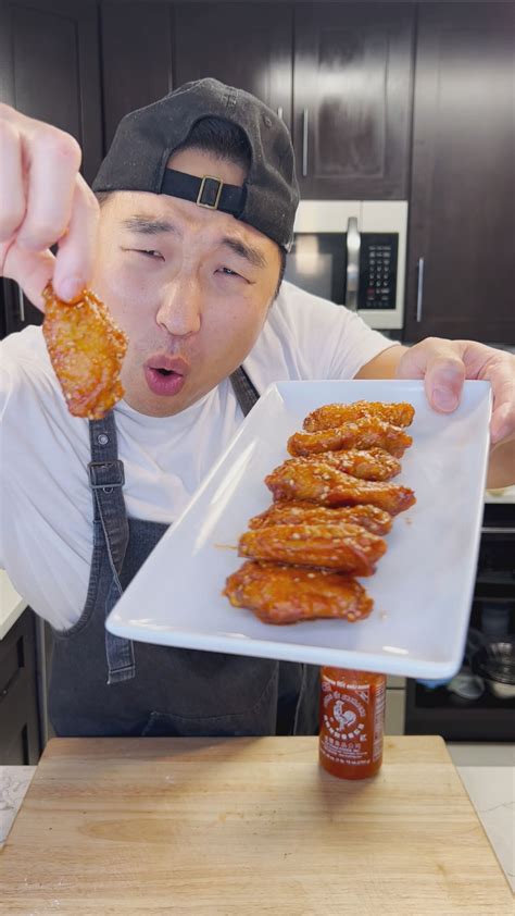 Sriracha Crispy Chicken Wings Chef Chris Cho