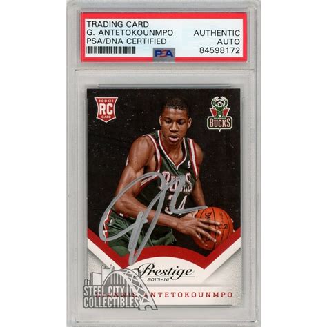 Giannis Antetokounmpo 2013 14 Panini Prestige RC Rookie Autograph 175