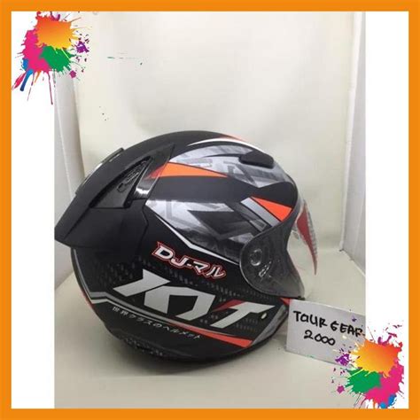 Jual Helm Kyt Half Face Kyt Djmaru Dj Maru Dj Maru Motif Black Doft