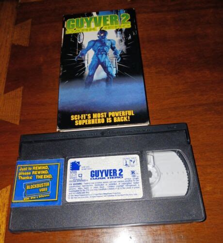 Vintage Guyver Dark Hero Movie Vhs Tape Steve Wang Euc