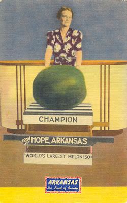 POSTCARDY: the postcard explorer: Hope Arkansas World's Largest Watermelon