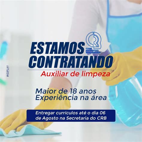 Vaga Para Auxiliar De Limpeza Crb