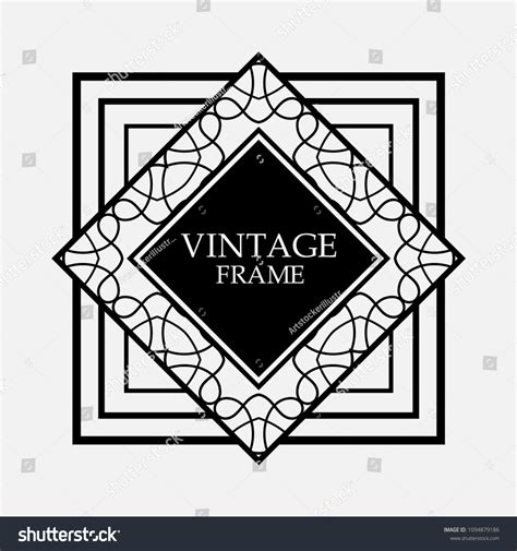 Art Deco Black Ornamental Decorative Frame