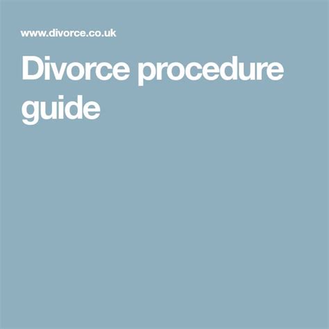 divorce procedure guide divorce procedure divorce divorce resources