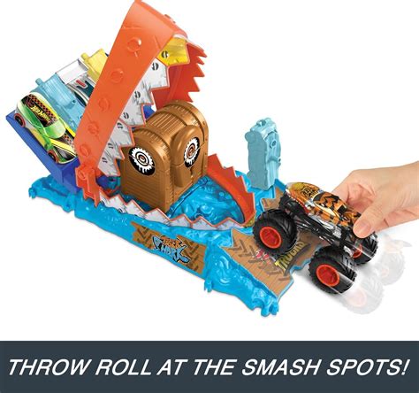 Hot Wheels Monster Trucks Arena Treasure Chomp Challenge Top Pick Toys Online Retford