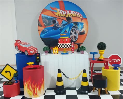 Mini Table Hot Wheels Decorativa Festas