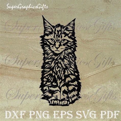 Cat Svg Kitten Svg Cat Silhouette Cat Clipart Cute Cat Svg Cat Face Svg ...