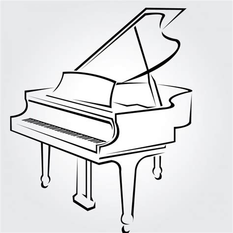 Grand Piano Drawing Top View At Explore Collection