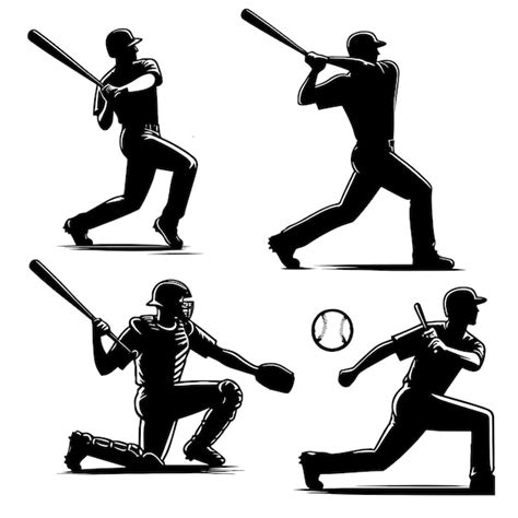 Premium Vector Baseball Player Silhouette Vector Baseball Vector