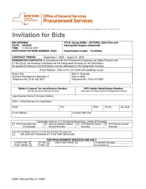 Fillable Online Ogs Ny 4 7 10 NY St Reg Advertisements For Bidders