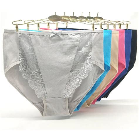 6pieces Lot Sexy Panties Cotton Briefs Plus Size Women Underwear High Waist Lingerie Female
