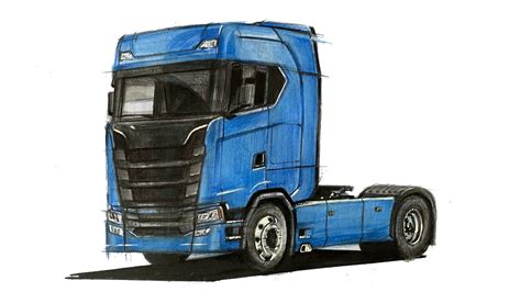 Drawing Scania Semi Truck Youtube