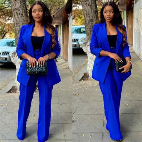 Royal Blue Women Suits 2 Pcs Wide Leg Office Lady Party Prom Outfits For Wedding Ebay