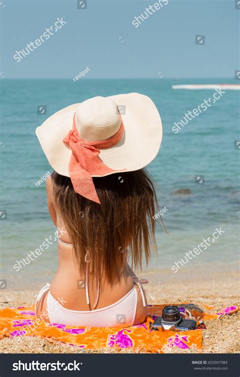 Happy Sexy Woman Bikini Enjoying Beach Stock Photo Shutterstock
