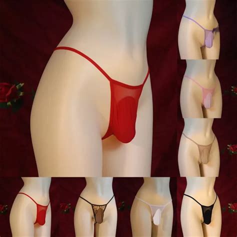 LINGERIE STRING EN Nylon Doux Pour Hommes Couleur Unie Poche Slips Bikini EUR 6 66 PicClick FR