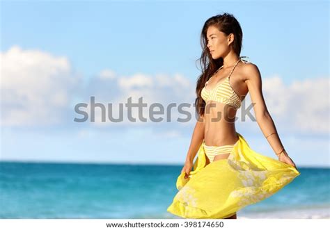 Sexy Asian Woman Slim Stomach Bikini Stock Photo Edit Now 398174650