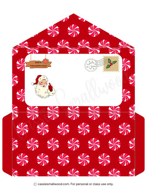 Cute Santa Envelopes Free Printable Christmas Stickers Printable Christmas Letter Template