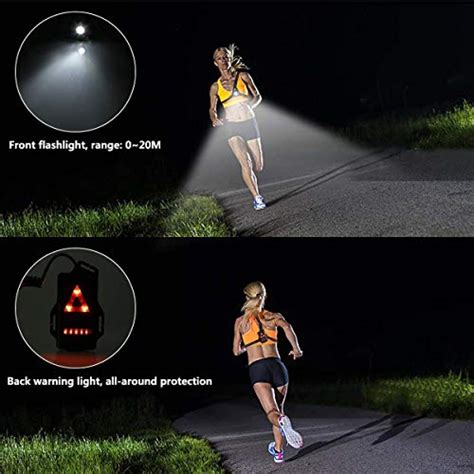 Aloveco Outdoor Night Led Running Chest Lights And Back Warning Light