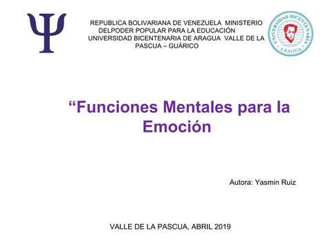 Infografia Funciones Mentales Para La Emocion PPT