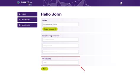 Change Username - SMARTfloor