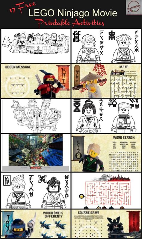 17 Free Lego Ninjago Movie Printable Activities And Online Games Mrs