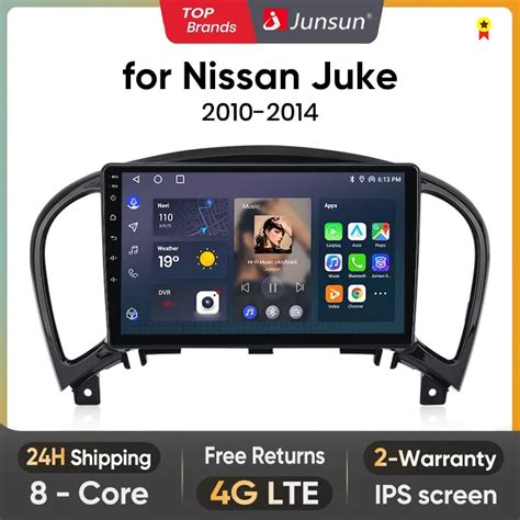 Junsun V1 AI Voice Wireless CarPlay Android Auto Radio For Nissan Juke