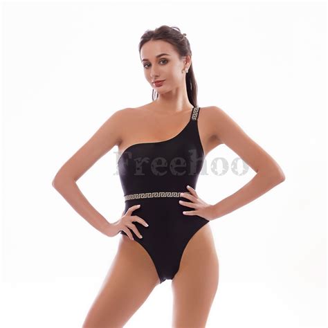 Mature Women Sexy One Shoulder One Piece Swimsuit Sexy Swimwear And Designer One Piece