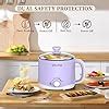 Amazon De Vocha Elektrische Hot Pot 1 6L Kleiner Kochtopf Mit Warmhaltefunktion Tragbare