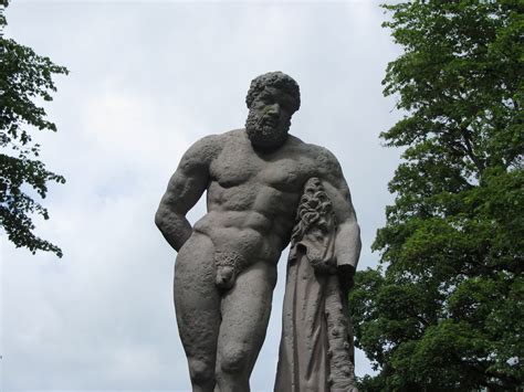 Hercules Statue At Chirk Castle Gardens