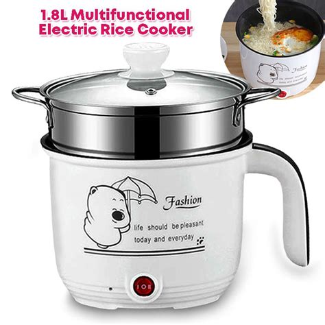 L Electric Mini Cooking Multi Cooker Modes Stainless Steel Pot Non Stick Coating Hot Pot