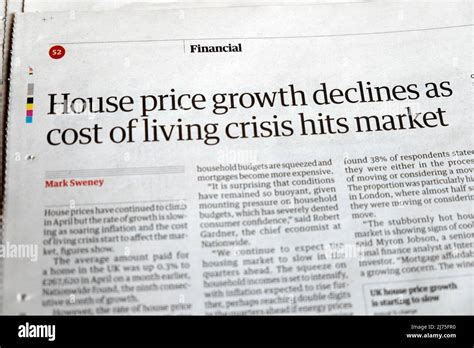 House Price Growth Declines As Cost Of Living Crisis Hits Market