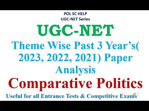 Ugc Net Theme Wise Past Year S Paper Analysis Comparative Politics