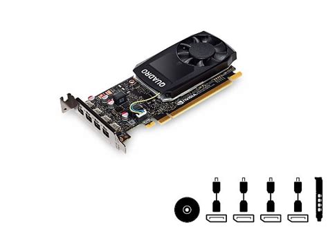 NVIDIA Quadro P1000 - graphics card - Quadro P1000 - 4 GB - VCQP1000-PB ...