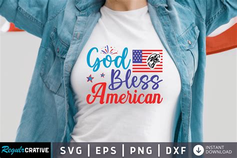 God Bless American Svg Graphic By Regulrcrative · Creative Fabrica