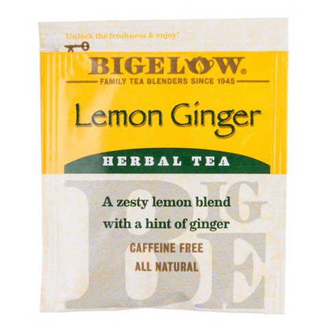 Bigelow Lemon Ginger Herbal Tea Bags 28box