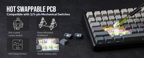 Epomaker X Aula F Max Tri Mode Wireless Gaming Keyboard Tft Screen Knob Hot Swappable