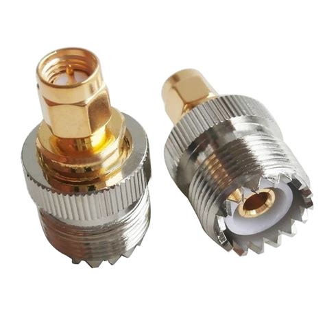 2x Sma Male To Uhf Female So239 So 239 Jumper Plug Rf Adapter Connect