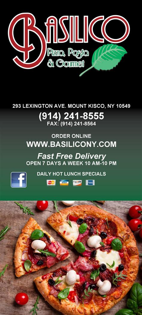 Basilico Pizza, Pasta, and Gourmet 914.241.8555