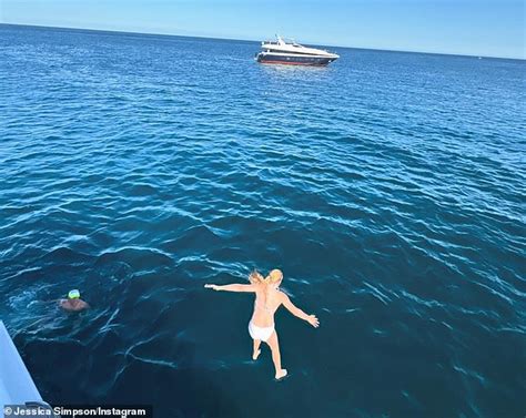 Jessica Simpson 43 Shows Off Her Radiant Skin In A Skimpy Bikini Top As She Enjoys Epic