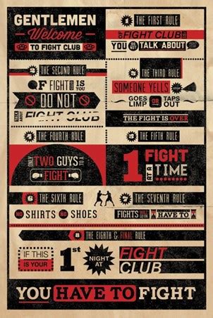The First Rule of Fight Club..., Fight Club Poster - Buy Online