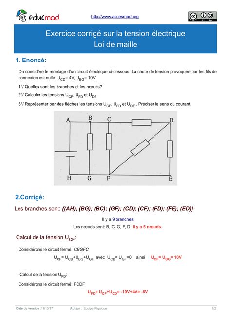 Top31 Exercice Loi Des Mailles Dessin Bts Cpi