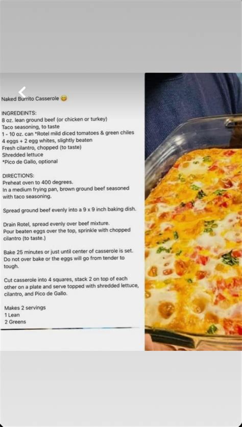 Naked Burrito Casserole Keto Recipes Easy Mexican Food Recipes Lean