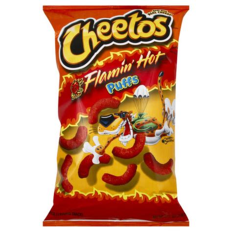 Cheetos Cheese Flavored Snacks Puffs Flamin Hot Super Foods