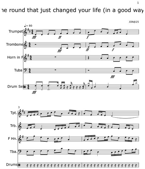 the round that just changed your life (in a good way) - Sheet music for