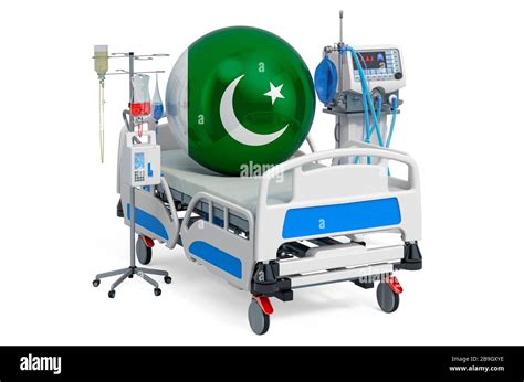pakistani healthcare icu  pakistan  rendering isolated  white