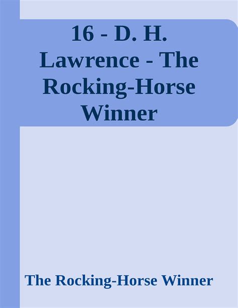 The Rocking Horse Winner Summary 10