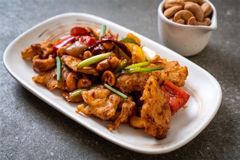 Premium Photo Stir Fried Chicken With Cashew Nuts