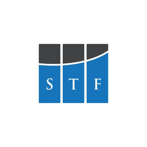 stf letter logo design  white background stf creative initials